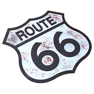 Placa ROUTE 66 - Oldstyle