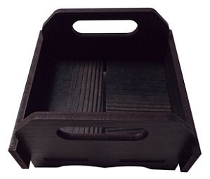 Bandeja Multiuso - 15 x 15 cm - Preto