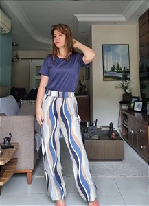 Calça estampa geométrica