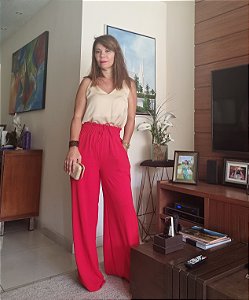 Calça comprida vermelha