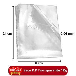 Saco Plástico P.P 1Kg Diversas Medidas - Polietileno
