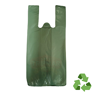 Sacola Plastica Reciclada - 4Kg Verde Diversas Medidas