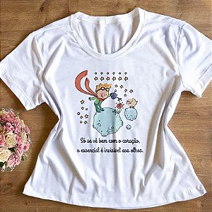 T-Shirt - Pequeno Príncipe - Só se vê bem com o coração