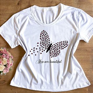 T-Shirt - Borboletas - You Are Beautiful