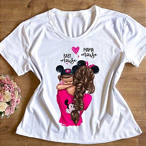 T-Shirt - Baby e Mama Mouse - Menina