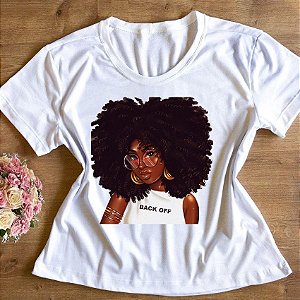 T-Shirt - Mulher Afro Back Off