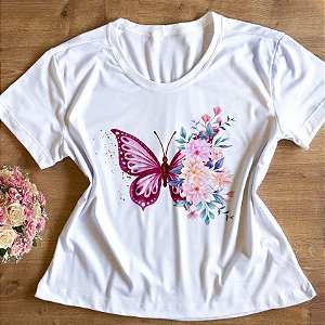 T-Shirt - Borboleta Floral