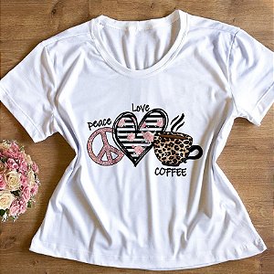 T-Shirt - Paz, amor e café