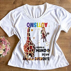 T-Shirt - Autismo Girafa Mundo Diferente