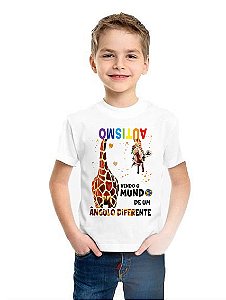 Infantil Masculina -Autismo Girafa Mundo Diferente