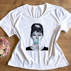 T-Shirt - Audrey Hepburn Preto e Branco