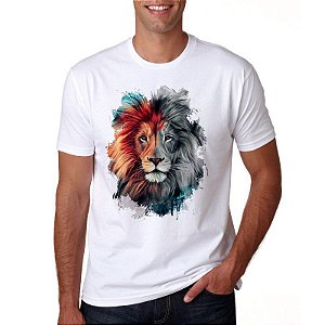 Camiseta - Leão Colorido