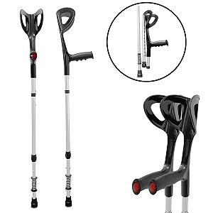 Muleta Canadense Ortopédica com Altura Regulável - Dellamed D6 ( Par )