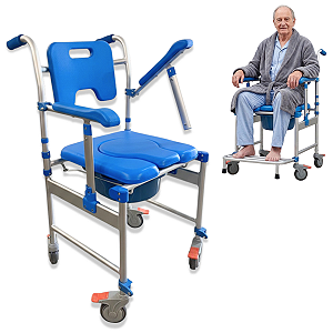 Cadeira de Banho para Idoso Higiênica Dobrável 120kg S50