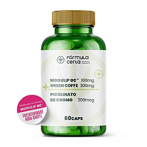 Modulip GC 100mg + Green Coffee 300mg + Picolinato de cromo 200mcg