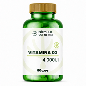 Vitamina D3 4.000UI 60 Cápsulas