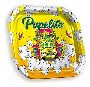 Bandeja De Metal Papelito Pequena Model: Amarela