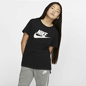 Camiseta Nike Feminino Sportswear Infantil Preto