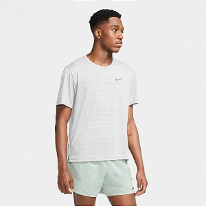 Camiseta Nike Dri-Fit Miler Masculino- Branco
