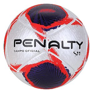 Bola de Futebol Campo Penalty S11 R1 XXI - Branco Roxo Vermelho