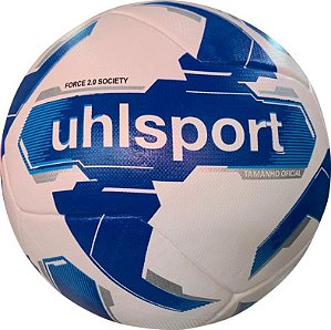 Bola Uhlsport Force 2.0 Society Branco Azul - 71222S