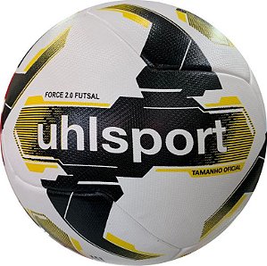 Bola Ulhsport Force 2.0 Futsal - Branco Preto Amarelo