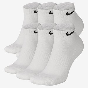 Meia Nike Everyday Cushioned Unissex (6 Pares) Branco