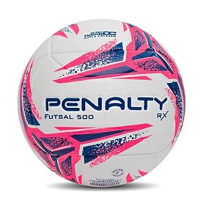 Bola Penalty Futsal Rx 500 XXIII Branco Rosa Azul 5213421565