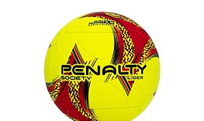 Bola Penalty Society Lider XXIII Amarelo Vermelho Preto