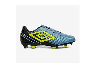 Chuteira Umbro Campo Fifty V Azul Preto Limao