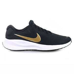 Tênis Nike Revolution 7 Feminino Preto Dourado