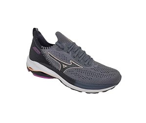 Tenis Mizuno Wave Zest Feminino Cinza Rosa