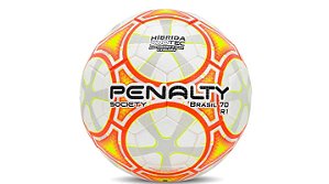 Bola Penalty Society Brasil 70 R1 XXIII Branco Laranja Amarelo