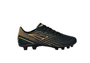 Chuteira Penalty Campo Garra Y-2.0 Preto Dourado