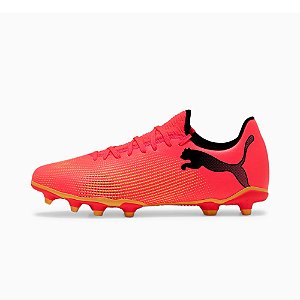 Chuteira Puma Campo Future 7 Play FG/AG BDP Rosa Preto