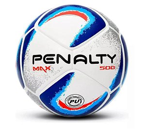 Bola Penalty Futsal Max 500 XXIV Branco Azul Vermelho