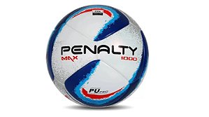 Bola Penalty Futsal Max 1000 XXIV Branco Azul Vermelho