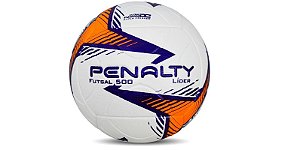 Bola Penalty Futsal Lider XXIV Branco Laranja Roxo