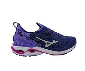 Tênis Mizuno Wave Mirai 6 Feminino Azul Roxo