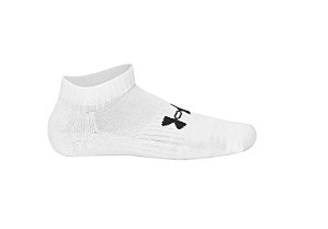 Meia Under Armour Core Low Cut Cano Curto 3 Pares Branco