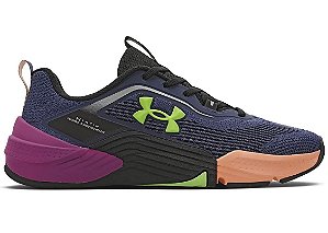 Tenis Under Armour Tribase Reps 2 Feminino Azul Rosa Laranja