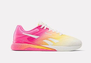 Tenis Reebok Nano X5 Feminino  Rosa Branco Amarelo