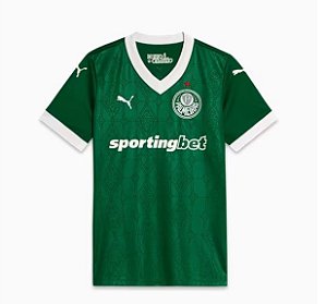 Camisa Puma Palmeiras I 25/26 Torcedora Feminina Verde Branco