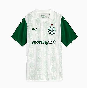 Camisa Puma Palmeiras II 25/26 Torcedor Masculino Branco Verde
