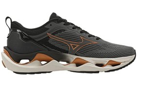 Tenis Mizuno Wave Stratos 3 Masculino Preto Bronze