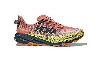 Tenis Hoka Speedgoat 6 Feminino Rosa Amarelo
