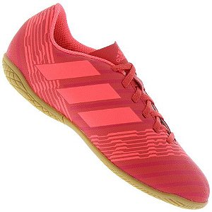 Chuteira Futsal Infantil Adidas Nemeziz 18 4 IN - Branco e Pink CM8521 -  Claus Sports - Loja de Material Esportivo - Tênis, Chuteiras e Acessórios  Esportivos