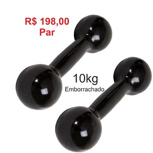 Halteres de 10 kg Emborrachado - Par