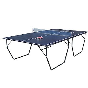 Mesa de Tênis de Mesa/Ping Pong Procópio c/ Rodas 15mm MDP - Azul e Preto