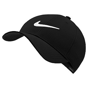 Boné Nike Dry L91 Sport Aba Curva - Preto e Branco CW6327-010